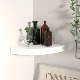 Glänzend weißes MDF-Eckregal 25 x 25 x 3,8 cm von vidaXL, Regale und Regale - Ref: Foro24-323886, Preis: 20,92 €, Rabatt: %