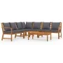 6-piece garden furniture set with solid acacia wood cushions by vidaXL, Garden sets - Ref: Foro24-3057781, Price: 737,77 €, D...