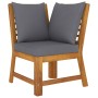 6-piece garden furniture set with solid acacia wood cushions by vidaXL, Garden sets - Ref: Foro24-3057781, Price: 792,94 €, D...