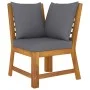 6-piece garden furniture set with solid acacia wood cushions by vidaXL, Garden sets - Ref: Foro24-3057781, Price: 737,77 €, D...
