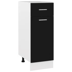 Unterschrank mit Küchenschublade aus schwarzem Holzwerkstoff von vidaXL, Küchenschränke - Ref: Foro24-801205, Preis: 68,40 €,...