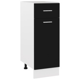 Unterschrank mit Küchenschublade aus schwarzem Holzwerkstoff von vidaXL, Küchenschränke - Ref: Foro24-801205, Preis: 69,51 €,...