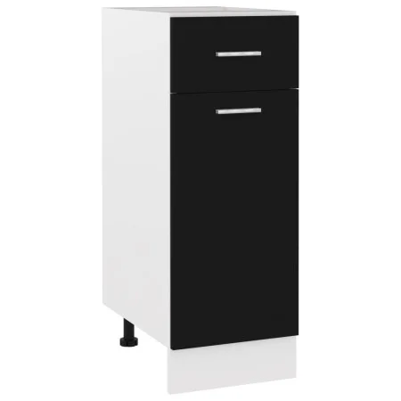 Unterschrank mit Küchenschublade aus schwarzem Holzwerkstoff von vidaXL, Küchenschränke - Ref: Foro24-801205, Preis: 68,40 €,...