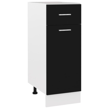 Unterschrank mit Küchenschublade aus schwarzem Holzwerkstoff von vidaXL, Küchenschränke - Ref: Foro24-801205, Preis: 69,51 €,...