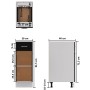 Unterschrank mit Küchenschublade aus schwarzem Holzwerkstoff von vidaXL, Küchenschränke - Ref: Foro24-801205, Preis: 69,51 €,...