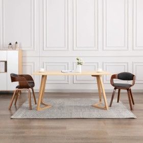 Sillas de comedor 2 unidades madera curvada y tela gris de vidaXL, Sillas de comedor - Ref: Foro24-287389, Precio: 356,44 €, ...