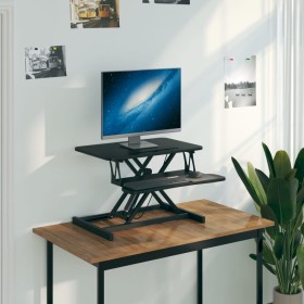 Escritorio ajustable 60x40x(13-41,5) cm acero y contrachapada Escritorio ajustable 60x40x(13-41,5) cm acero y contrachapada