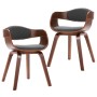 Esszimmerstühle 2 Einheiten aus gebogenem Holz und grauem Stoff von vidaXL, Essstühle - Ref: Foro24-287389, Preis: 356,44 €, ...