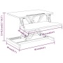 Escritorio ajustable 60x40x(13-41,5) cm acero y contrachapada