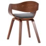 Esszimmerstühle 2 Einheiten aus gebogenem Holz und grauem Stoff von vidaXL, Essstühle - Ref: Foro24-287389, Preis: 356,44 €, ...