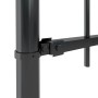 Valla de jardín con aro superior de acero 714,5x100 cm negra