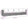 4-piece garden furniture set with black synthetic rattan cushions by vidaXL, Garden sets - Ref: Foro24-3101425, Price: 409,68...