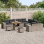 Conjunto de sofá de jardín 13 pcs Gris 80 x 80 x 71 cm