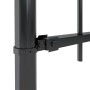 Valla de jardín con aro superior de acero 359x120 cm negra