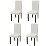 Gerader elastischer Stuhlbezug 4 Einheiten cremefarben von vidaXL, Abdeckungen - Ref: Foro24-131421, Preis: 17,21 €, Rabatt: %