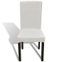 Funda de silla elástica recta 4 unidades crema