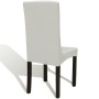 Funda de silla elástica recta 4 unidades crema
