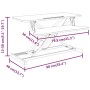 Escritorio ajustable 90x40x(13-50) cm acero y contrachapada