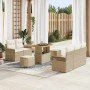 Conjunto de sofá de jardín con cojín 8 pcs Beige y Crema en Sofás de exterior | Comprar online en Foro24