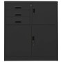 Armario de oficina de acero gris antracita 90x40x102 cm