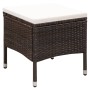 Gartenstühle und Hocker mit braunen synthetischen Rattankissen von vidaXL, Gartenstühle - Ref: Foro24-44090, Preis: 109,58 €,...