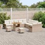 Conjunto de sofá de jardín 13 pcs Beige y Crema 80 x 80 x 71 cm