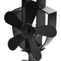 Heat Powered Stove Fan 5 Blades Black by vidaXL, Wood-burning fireplace fans - Ref: Foro24-51238, Price: 35,49 €, Discount: %