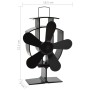 Heat Powered Stove Fan 5 Blades Black by vidaXL, Wood-burning fireplace fans - Ref: Foro24-51238, Price: 35,49 €, Discount: %