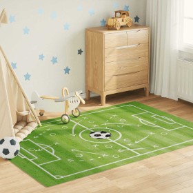 Alfombra niños lavable antideslizante campo fútbol 160x230 cm
