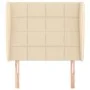 Headboard with cream fabric ears 83x23x118/128 cm by vidaXL, Headboards and footboards - Ref: Foro24-3117935, Price: 74,72 €,...