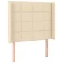 Headboard with cream fabric ears 83x16x118/128 cm by vidaXL, Headboards and footboards - Ref: Foro24-3119559, Price: 72,33 €,...