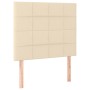 Kopfteil mit LED-Leuchten, cremefarbener Stoff, 80 x 5 x 118/128 cm von vidaXL, Kopf- und Fußteile - Ref: Foro24-3122403, Pre...