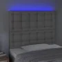 Headboard with LED lights gray synthetic leather 80x5x118/128 cm by vidaXL, Headboards and footboards - Ref: Foro24-3122500, ...