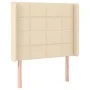 Cream fabric headboard with LED 83x16x118/128 cm by vidaXL, Headboards and footboards - Ref: Foro24-3124027, Price: 81,07 €, ...