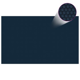 Cubierta solar de piscina de PE flotante negro y azul 260x160cm