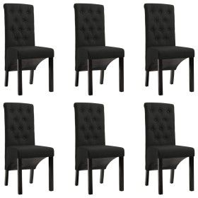 Esszimmerstühle 6 Einheiten aus schwarzem Stoff von vidaXL, Essstühle - Ref: Foro24-276976, Preis: 554,89 €, Rabatt: %