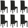 Sillas de comedor 6 unidades de tela negra de vidaXL, Sillas de comedor - Ref: Foro24-276976, Precio: 554,62 €, Descuento: %
