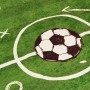 Alfombra niños lavable antideslizante campo fútbol 160x230 cm