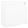 Armario con puerta corredera blanca acero 90x40x90 cm