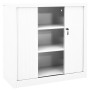 Armario con puerta corredera blanca acero 90x40x90 cm