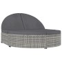 Lounger for 2 people with gray synthetic rattan cushions by vidaXL, Outdoor beds - Ref: Foro24-48127, Price: 433,41 €, Discou...