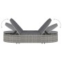 Lounger for 2 people with gray synthetic rattan cushions by vidaXL, Outdoor beds - Ref: Foro24-48127, Price: 433,41 €, Discou...