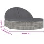 Lounger for 2 people with gray synthetic rattan cushions by vidaXL, Outdoor beds - Ref: Foro24-48127, Price: 433,41 €, Discou...