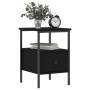 Mesita de noche madera de ingeniería negro 34x36x50 cm de vidaXL, Mesitas de noche - Ref: Foro24-826043, Precio: 43,00 €, Des...