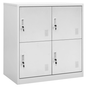 Armario taquilla de acero gris claro 90x45x92,5 cm