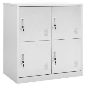 Armario taquilla de acero gris claro 90x45x92,5 cm