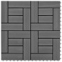 Baldosas de porche de WPC 30x30 cm 2 m² gris 22 unidades