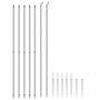 Cerca de alambre con pinchos de anclaje plateado 1,6x10 m de vidaXL, Paneles de vallas - Ref: Foro24-154020, Precio: 112,71 €...