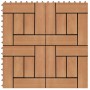 Baldosas de porche de WPC 30x30 cm 2 m² color teca 22 unidades