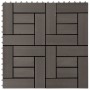 Baldosas de porche WPC 30x30 cm 2 m² marrón oscuro 22 unidades